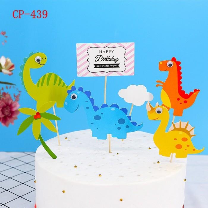 Gambar Cake Topper Dinosaurus / Kartun Animal / Dino 1set - A dari Marlymart undefined Tokopedia
