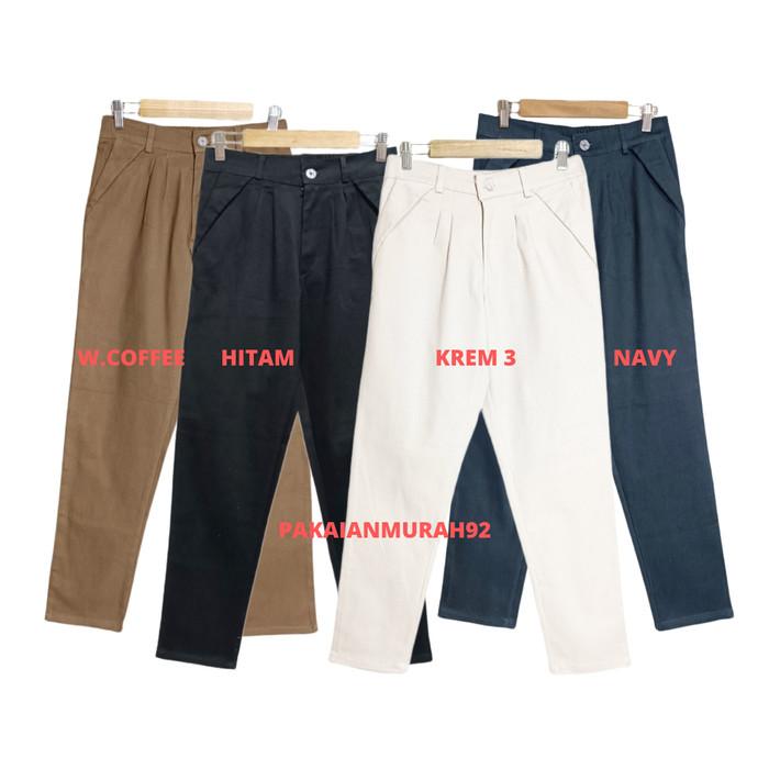 Gambar Celana Kerja Sleting Jumbo/Celana Big Size wanita/Celana Katun Twill Stretch kancing karet lembut wanita - Hitam, ALLSIZE dari PAKAIANMURAH92 undefined Tokopedia