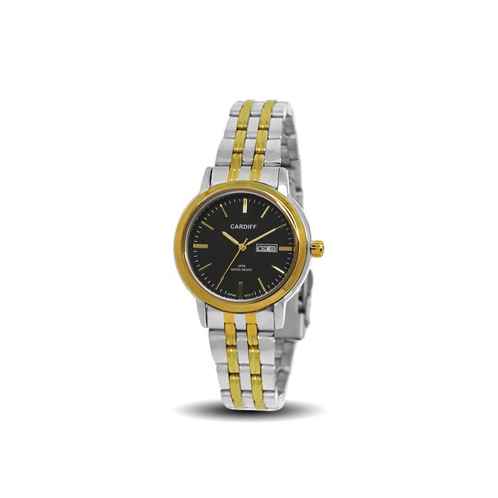 Gambar CARDIFF Analog I 7613 Jam Tangan Kasual Pria Rantai Water Resist Kaca - combi hitam dari CARDIFF. undefined Tokopedia