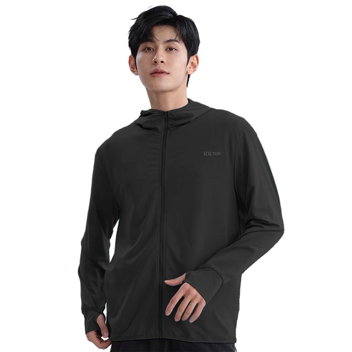 Gambar KKTOP Jaket Olahraga Anti UV Pria Baju Olahraga UPF50+ Breathable Outdoor Sport (M001) - Hitam, XL(55 – 65kg) dari KKTOP undefined Tokopedia