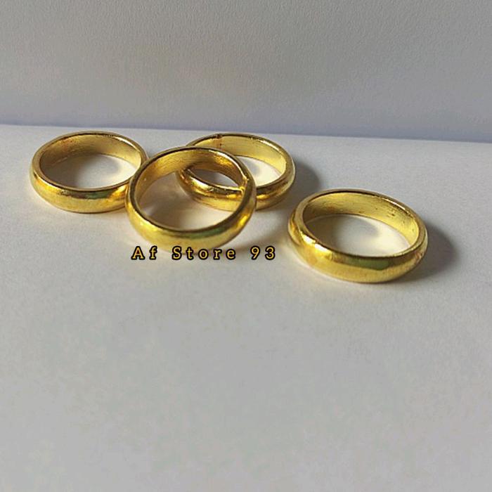 Gambar Cincin Kuningan, Lapis Mas, Polos Model Cincin Kawin Dewasa Kuning - Kuning Standar, Anak dari Afstore93 undefined Tokopedia