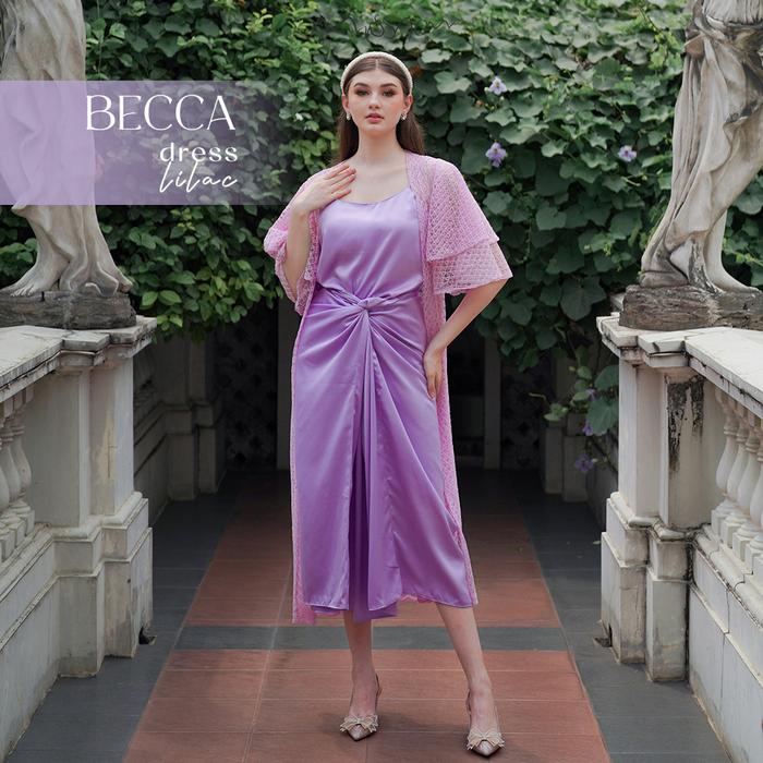 Gambar MISS NOMI - Becca Dress / Dress Pesta / Party Dress / Dress Kondangan / Bridesmaid / Dress Satin / Natal Panjang Formal Wanita Gaun Midi Simple Mewah Casual Pendek Mini - LILAC, L dari Miss Nomi undefined Tokopedia