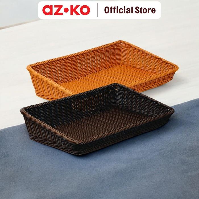 Gambar AZKO Stora Keranjang Parcel Plastik High Storage Basket Kotak Penyimpanan Serbaguna Bin Organizer Tempat Simpan Barang - Cokelat dari AZKO ID undefined Tokopedia
