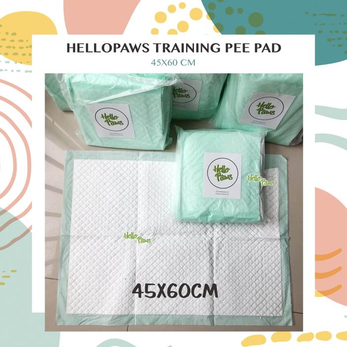 Gambar Hellopaws Pee Pad / Training pad 45x60 (10 lembar) alas kandang hewan dari Hellopaws.id undefined Tokopedia