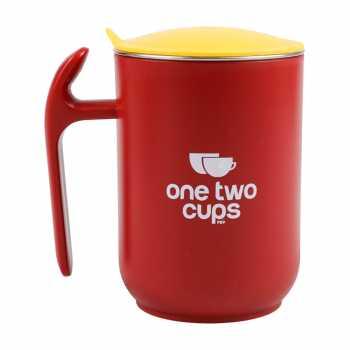 Gambar KARTIKA Gelas Kopi Stainless Steel Double Layer Tahan Panas Mug Cangkir Panas dan Dingin Tutup Minuman Plastik Kitchenware - MERAH  dari Kartika Raka undefined Tokopedia