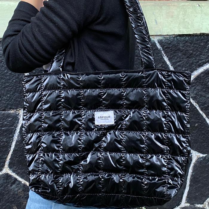 Gambar Asfour - Totebag Square Laptop 14 inch Parasut Tas Wanita Kulit tote bag - Hitam dari ASFOUR LIMITLESS undefined Tokopedia