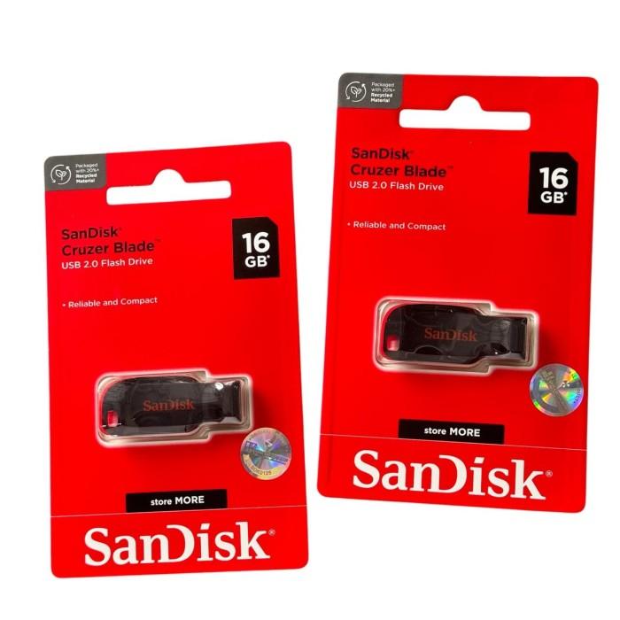 Gambar SanDisk Cruzer Blade USB 2.0 Flashdisk CZ50 32GB/16GB / flashdisk Sandisk 32gb/16gb/64gb - 32 GB dari nuriangcomp undefined Tokopedia