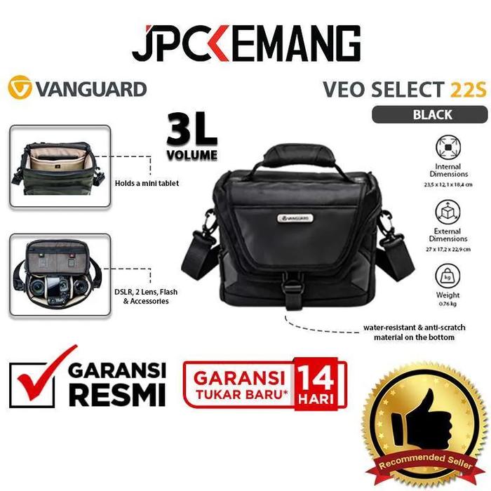 Gambar Vanguard Veo Select 22S Shoulder Bag Camera Veo Select 22 S Garansi Resmi - Black dari JPC Kemang undefined Tokopedia