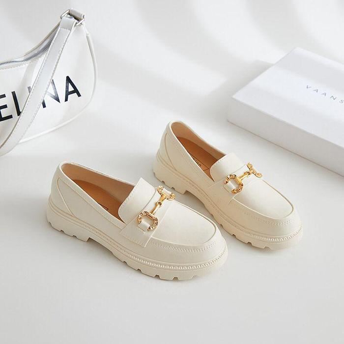Gambar Produk Lokal TG1673 Sepatu Loafers Slip On Wanita Sepatu Docmart Korea Fashion Shoes - PUTIH, 36 dari Womanshion undefined Tokopedia