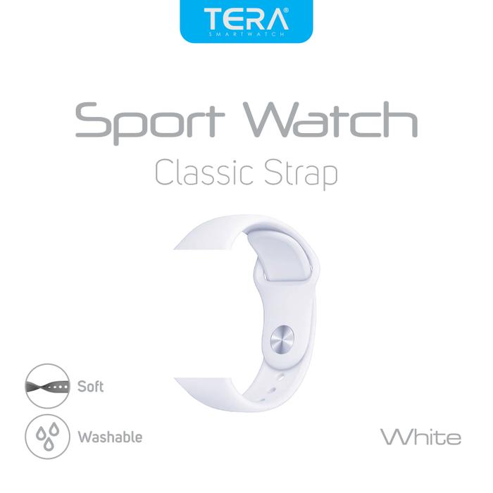 Gambar TERA Classic Strap Sport Watch Digital Smartwatch 42/44/45 mm - White dari tera indonesia undefined Tokopedia