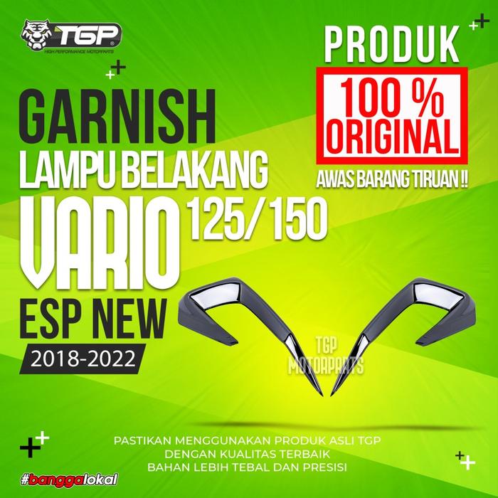 Gambar Garnish Lampu Belakang Vario 125 / 150 FI ESP New Aksesoris Variasi - Black Chrome dari TGP Motorparts undefined Tokopedia