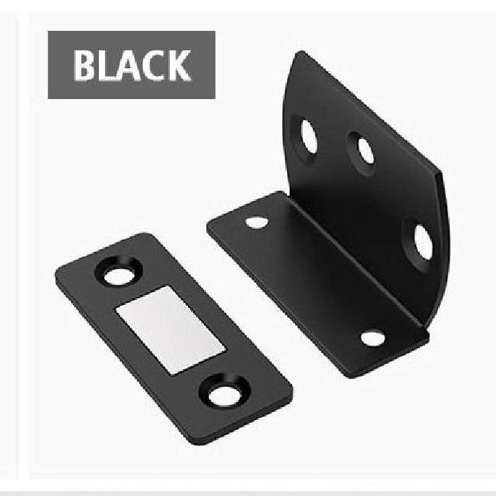 Gambar Magnet L Kunci Tempel Pintu Kulkas Lemari Baju Laci Rak Jendela Geser Door Closer Stoper Pengaman - Hitam dari 29onlineshop undefined Tokopedia
