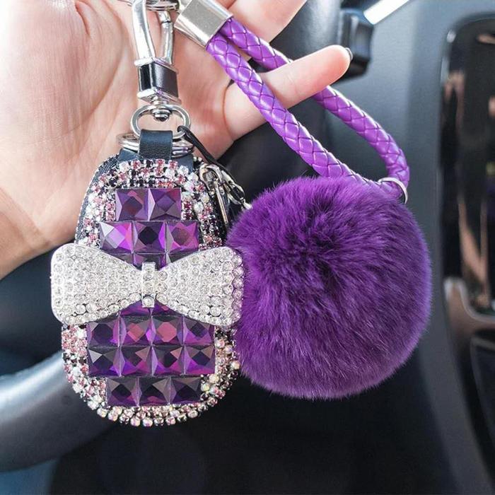 Gambar Key Wallet Diamond Fur Dompet Gantungan Kunci Mobil Motor Car Premium - Ungu dari Gentleman Car undefined Tokopedia