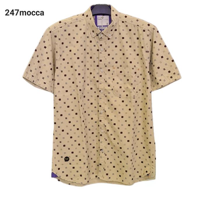 Gambar Kemeja Pendek Poplin Print - Mocca, M dari Dz Kimline undefined Tokopedia