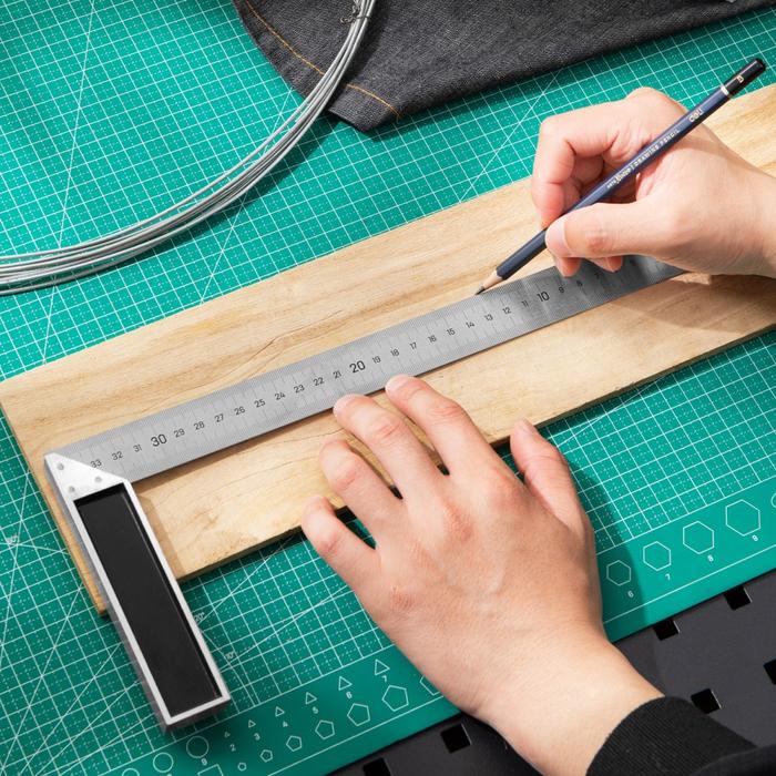 Siku Ruler Promo Deli Penggaris Siku L / Steel Angle Ruler Mistar Garisan Siku ...