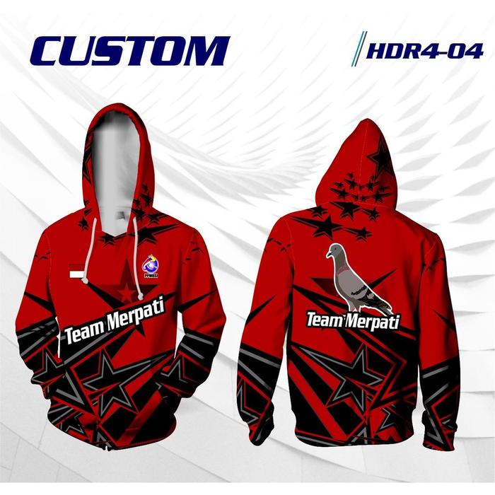 Gambar Jersey hoodie burung merpati baju dara balap tinggi kolong lengan panjang - MERAH, XS dari Fitri Jaswa undefined 4 Tokopedia