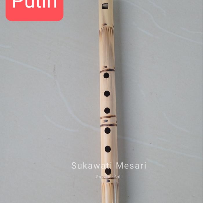 Gambar Seruling Suling Bambu Bali Lubang 6 Alat Musik Edukasi Anak Tradisional - Putih dari Sukawati Mesari undefined Tokopedia