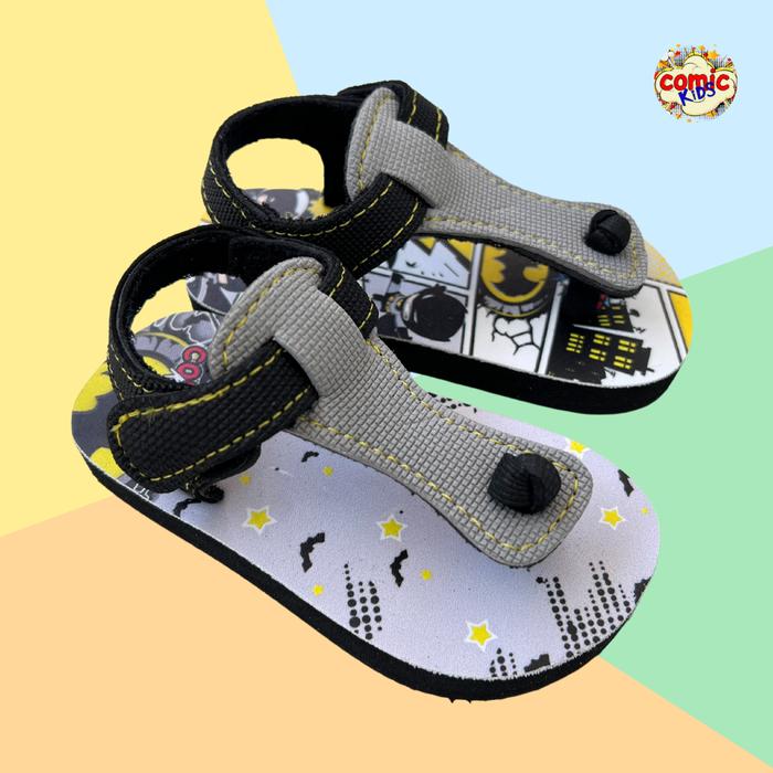Sepatu Sandal Anak Laki Laki Comickids Sendal Selop Balita Tahun  Cowok Superhero Marz Batman Perempuan Kaki Empuk 21