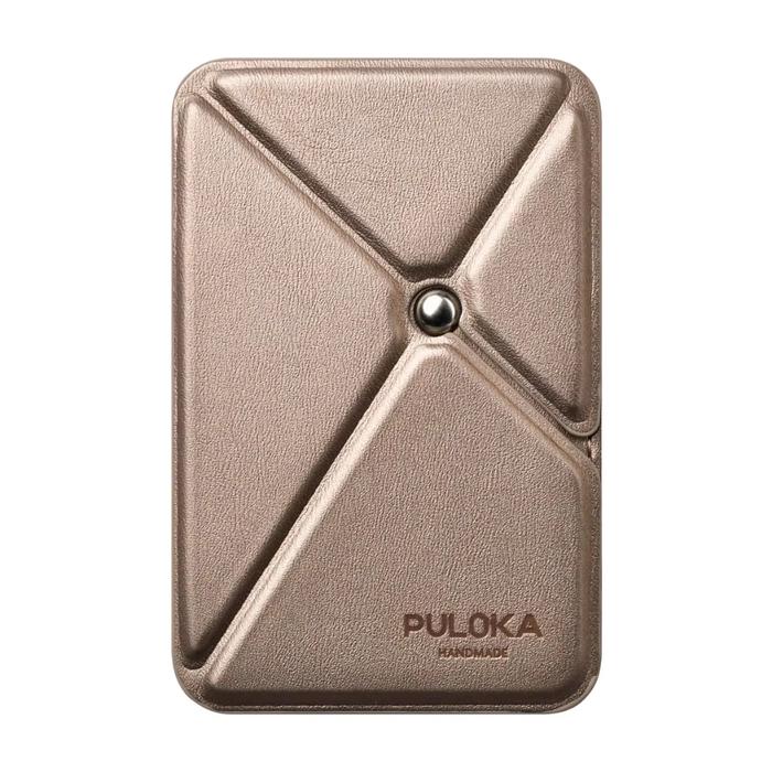 Gambar Myroots OrigamiFold MagSafe Leather Wallet Stand Dompet Magnetik Lipat Desain Origami Kulit Premium - GOLD dari Myroots store undefined Tokopedia