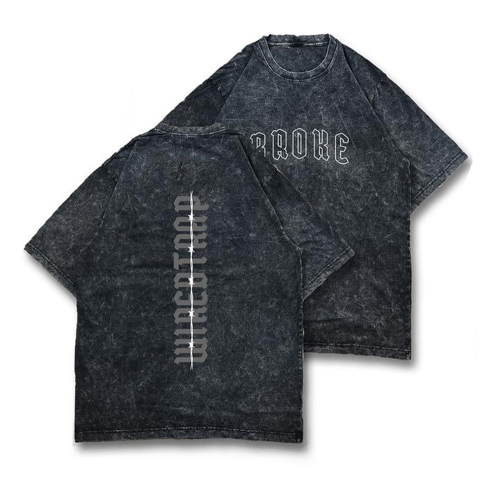 Gambar Kaos Washing Oversize Unisex "BROKE" Pria Distro - HITAM WASHING, M dari Sunrise Outlet undefined Tokopedia