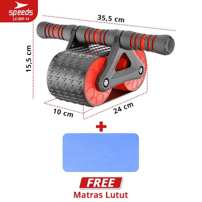Gambar SPEEDS Ab Wheel Ab Roller Automatic Rebound Alat Olahraga Otot Perut Fitness Excercise Sixpack - -14 MERAH dari Speedsindonesia Kota Surabaya Tokopedia