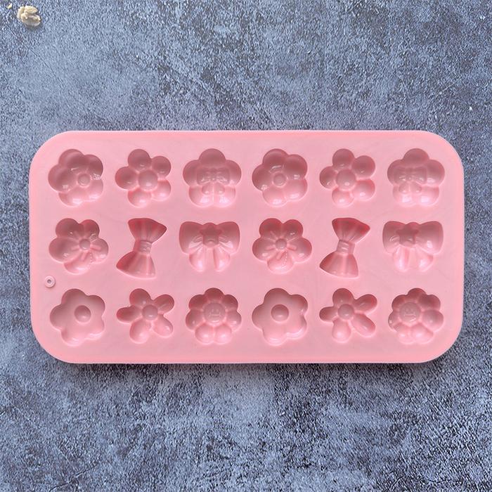 Gambar 【Apligod】Cetakan Silikon Pita Bunga 18 Buah untuk Membuat Kue Cokelat Biskuit Buatan Tangan - Pink dari Apligod Kota Bekasi Tokopedia