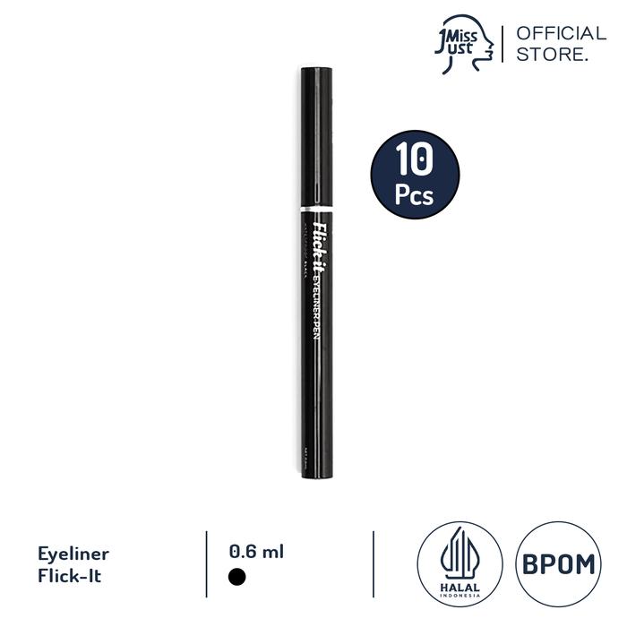 Gambar Just Miss Eyeliner Spidol Halal BPOM COMBO 10 Pcs 0.6 ml Flick it Eyeliner Pen Waterproof JUS-FLIC dari justmiss.id undefined Tokopedia