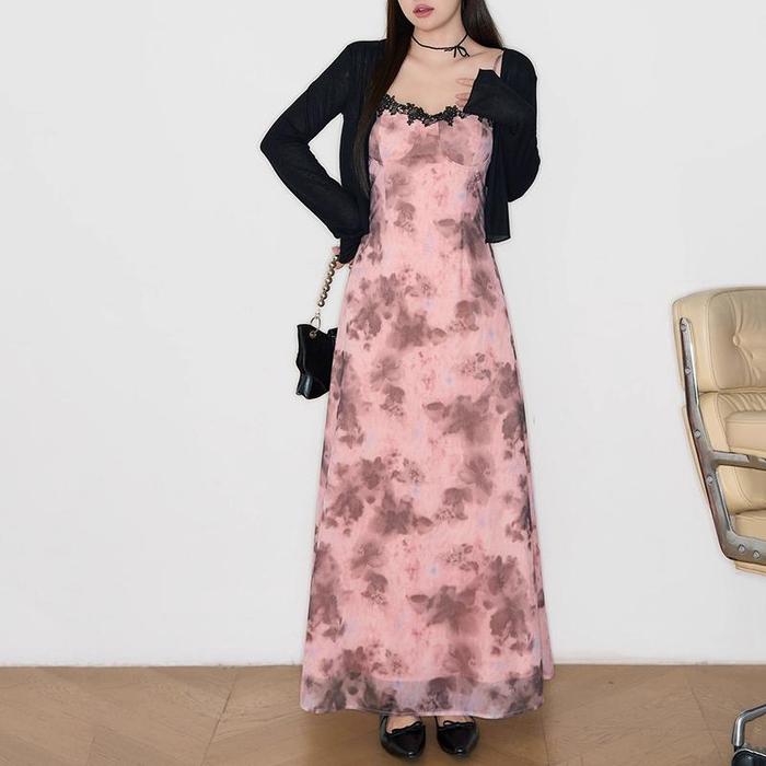 Gambar Moria QZ243 Susana Dress Long Sleevee French  Bohemian Style thneed Dress Floral Vintage Baju Pantai Wanita Beach Flowers Dress Press Body Gaun Pesta Daisy knit Dress Tanpa Lengan Motif Bunga Korea Style Lengan Panjang Gaun Bodycon Gaya Cardigan sundress - M dari Moriafashion undefined Tokopedia