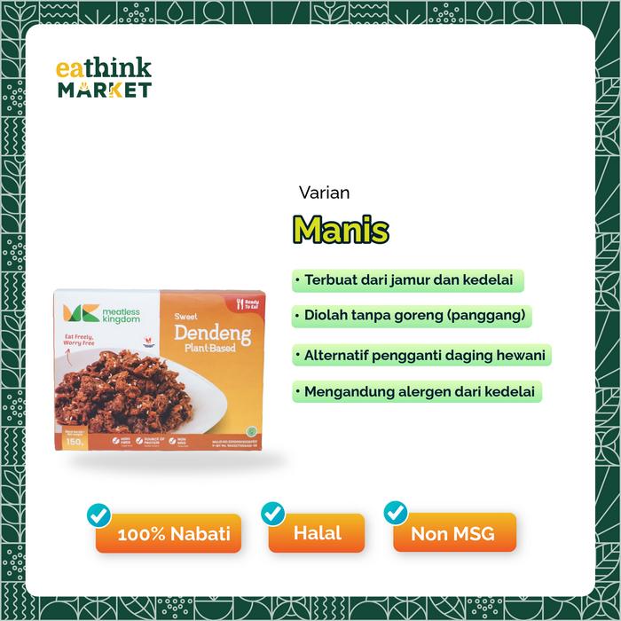 Gambar Dendeng Nabati Plant Based Meat Tanpa MSG - Meatless Kingdom 150g - Manis dari Eathink Market undefined 3 Tokopedia