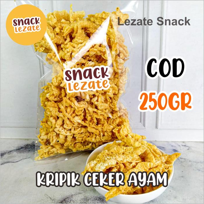 Gambar Kripik Ceker Ayam 250gr Gurih Renyah/ Keripik Ceker Ayam Tanpa Tepung / Kripik Ceker Ayam Lezate Food Snack Crispy Cemilan dari Lezate Snack undefined Tokopedia