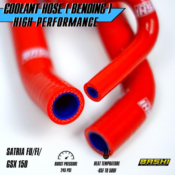 Gambar SELANG RADIATOR BASHI COOLANT HOSE S4TRI4 FU TAHAN PANAS RACING BALAP Engine Motor Motorcycle - MERAH dari BASHI INDONESIA undefined Tokopedia