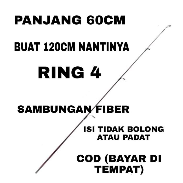 Gambar SAMBUNGAN JORAN ATAS FIBER SOLID, SAMBUNGAN JORAN MAGURO, SAMBUNGAN JORAN KENZI SAMBUNGAN JORAN DAIDO Pancing Umpan - 60cm, hitam dari hasnastore88 undefined Tokopedia