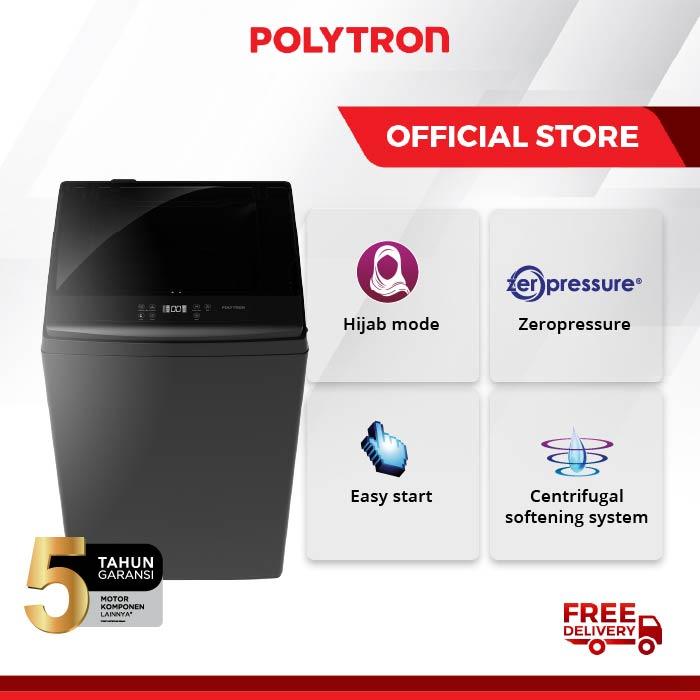 Gambar POLYTRON Mesin Cuci 1 Tabung Zeromatic Hijab 7.5 KG PAW 75518B - hitam dari Polytron Indonesia_NEW undefined Tokopedia