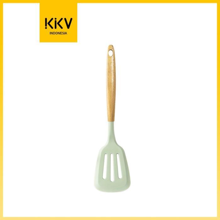 Gambar OHSOME JAMES.F Shovel Sutil Spatula Sendok Saring Sayur Kuah Mie Silikon Kayu Masak - Slotted Shovel dari OHSOME Homeliving undefined Tokopedia
