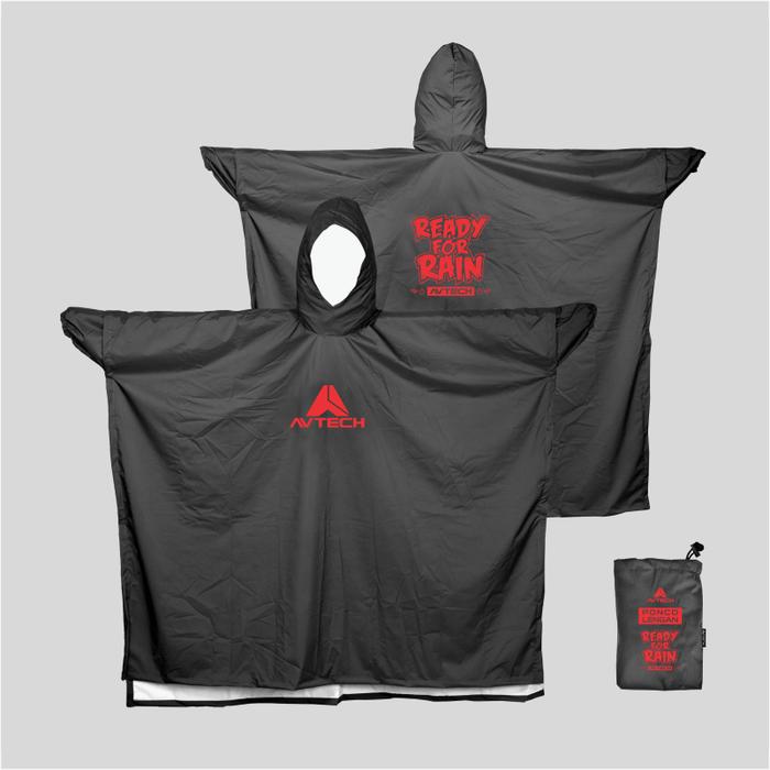 Gambar AVTECH - Jas Hujan Ponco Lengan Kelelawar Mantel Outdoor Gunung Motor Waterproof Ultralight - LAWA - Hitam dari Avtech Adventure Technology undefined Tokopedia
