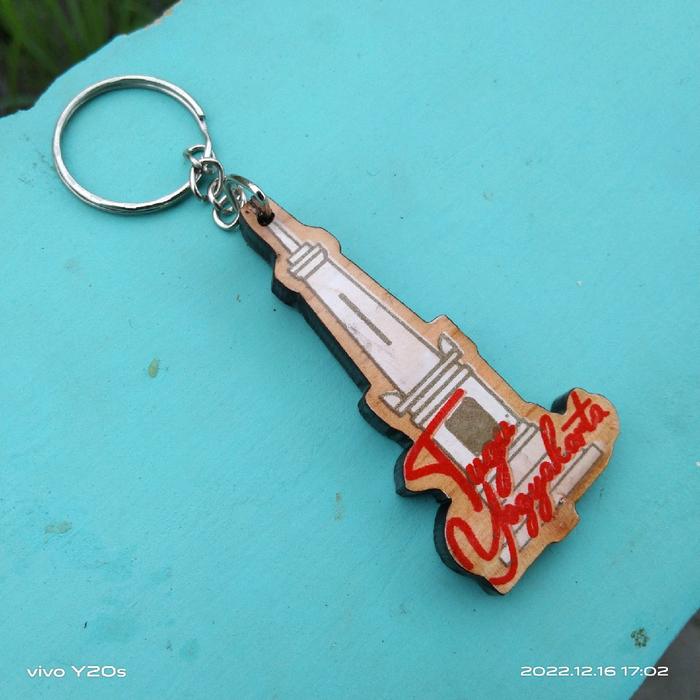 Gambar Gantungan kunci fiberglass motif tugu Jogja Souvenir Malioboro oleh oleh khas Jogja Chains - kayu dari Raditya olshop jogja undefined Tokopedia