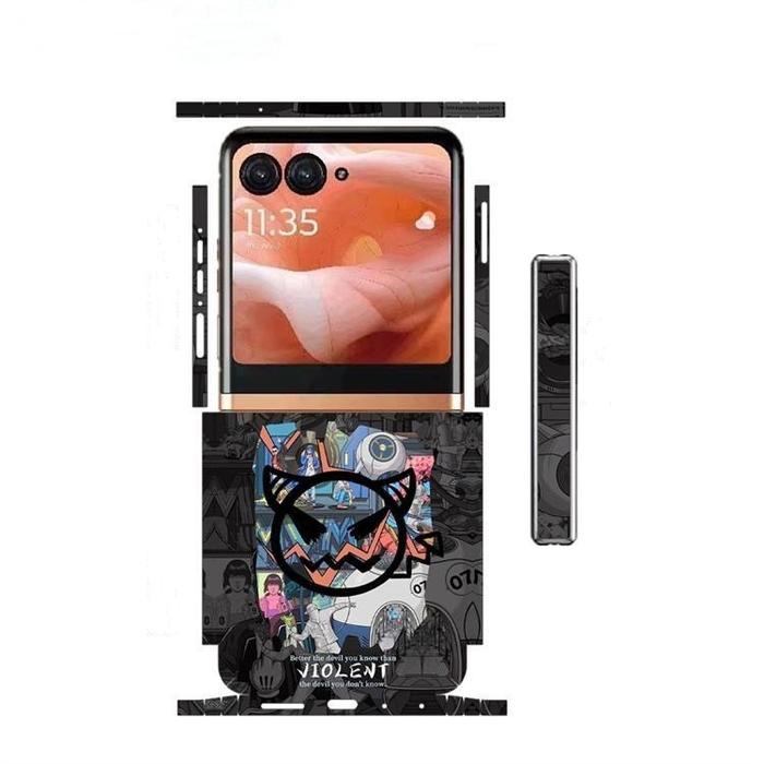 Gambar Colorful Anti-Scratch Phone Skin For Motorola Razr 40 50 Ultra Back + Hinge Decal Matte Film For Moto Razr 40 50 Decal Sticker - Frosted, Razr 50 Ultra dari Els Skins undefined Tokopedia