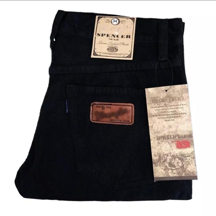 Gambar CUCI GUDANG celana panjang jeans standar WR001 BANDUNG bahan tebal ukuran sesuai pokonya mantap Hitam - black, 38 dari central jeans denim undefined Tokopedia