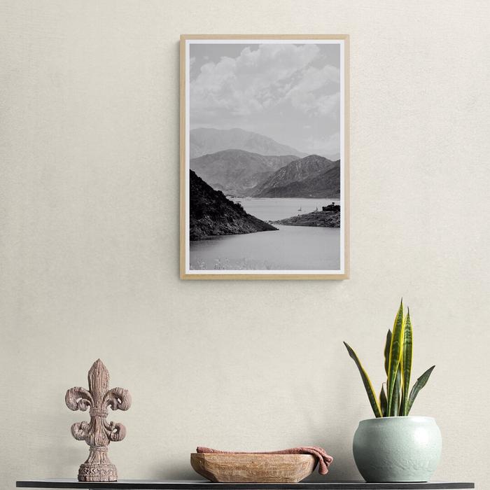 Gambar Wall decor Hiasan dinding 20x30cm Dekorasi Lukisan minimalis HITAM PUTIH Abstrak Monochrome Frame Kayu Nature Nordic - 9, TANPA LIST dari HidroAquatic undefined Tokopedia