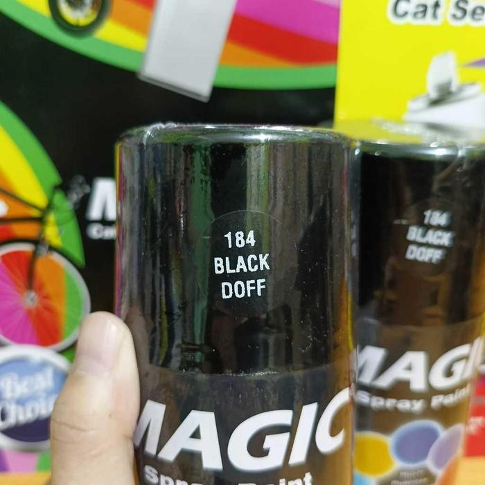 Gambar Diton Magic Warna Standard 300cc Pilox Pilok Cat Semprot Serbaguna Glossy Doff Metallic Putih Hitam Merah Clear Silver Banyak Warna 300ml - MAGIC 184 BLACKDOFF dari Baru Indah undefined Tokopedia