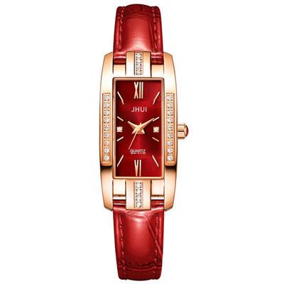 Gambar COD BAYAR DITEMPAT Jam Tangan Wanita Kecil Simple Elegan Strap PU Dial Kotak Fashion Terbaru 2025 New Tren Kekinian Fitur Tanggal Aktif Bisa Dibawa Cuci Tangan/Wudhu Gratis Baterai Cadangan - MERAH dari SENJU SHOP_NEW undefined Tokopedia