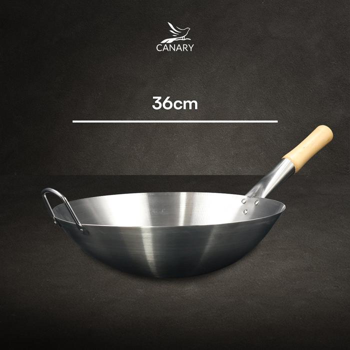 Gambar CANARY - Stainless Steel Wajan / Wok Premium Gagang Panjang Kayu Anti Lengket Anti Karat - CNR-WG004 - 36 dari Canary Kitchenware undefined Tokopedia