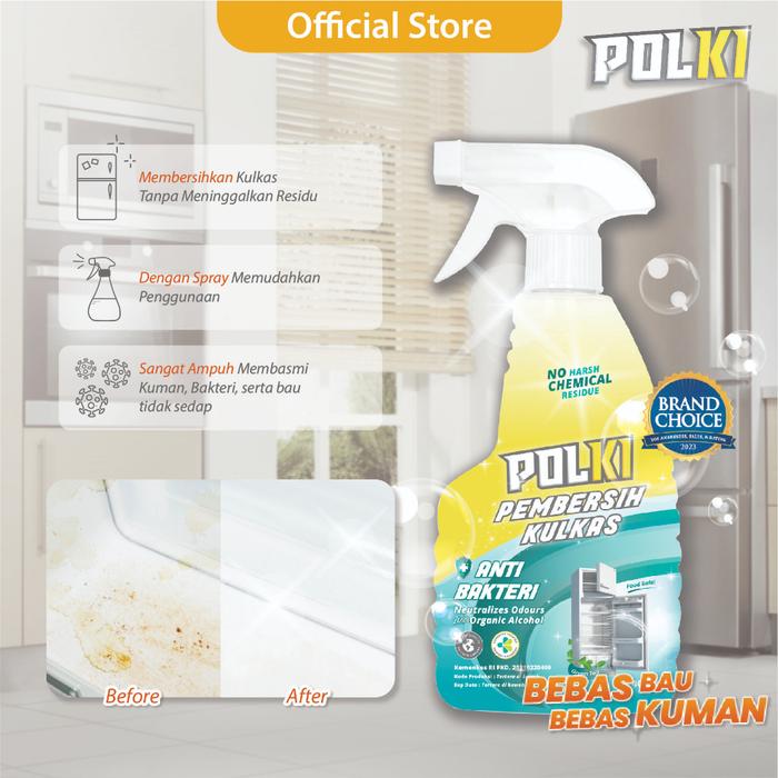 Gambar POLKI Cairan Pembersih Kulkas Anti Bakteri / Pembersih Nat Keramik / Pembersih Kerak Serbaguna - POLKI-PMBRSIH KULKAS dari bebepedia undefined Tokopedia