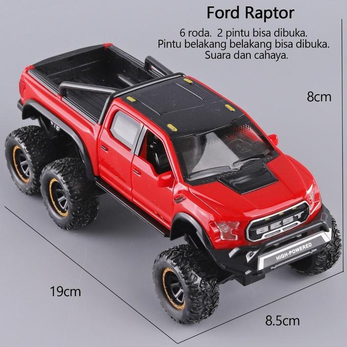 Gambar Ferris Wheel 6 roda kendaraan Raptor lapis baja kendaraan off-road model kendaraan inersia berisi musik dan pencahayaan - 7759-FordRaptor-Red dari Ferris Wheel Toys Store Kab. Tangerang Tokopedia