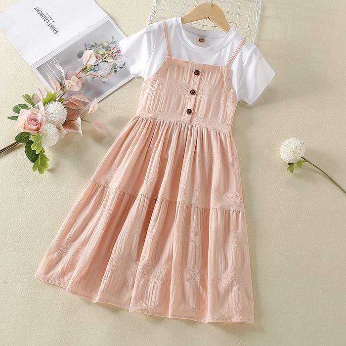 Gambar Himawari.kids [COD] Dress Anak Perempuan DONITA Model Overall Lengan Pendek Premium Cewek Fashion - Pink, 130 dari Himawari Fashion Kids undefined Tokopedia