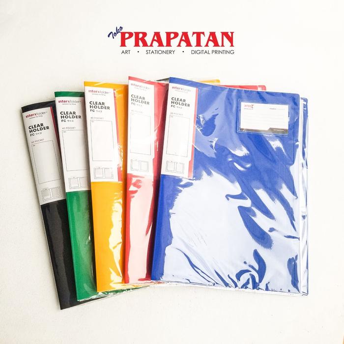 Gambar Clear Holder / Display Book / Inter X Folder Folio - 60 Pockets - Biru dari Toko Prapatan_NEW undefined Tokopedia