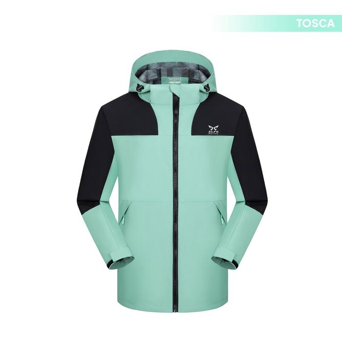 Elfs Active Jaket Gunung Outer Layer Winbreaker Water Resist Hiking Jacket  UL Toska, L