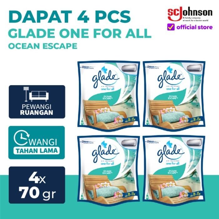 Gambar Glade One for All Ocean Escape 70gr x 4 Pcs - Pengharum Ruangan - Not Specified dari MITECH IDN undefined Tokopedia