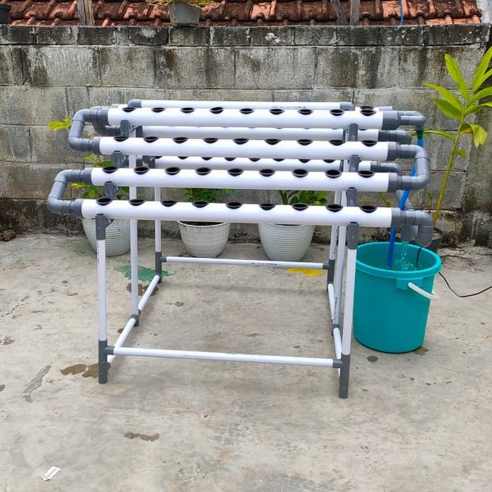 Gambar DFT SORA - Paket Instalasi Hidroponik 72 Lubang Hitam - SORA 2 INC dari PULOMAS undefined Tokopedia