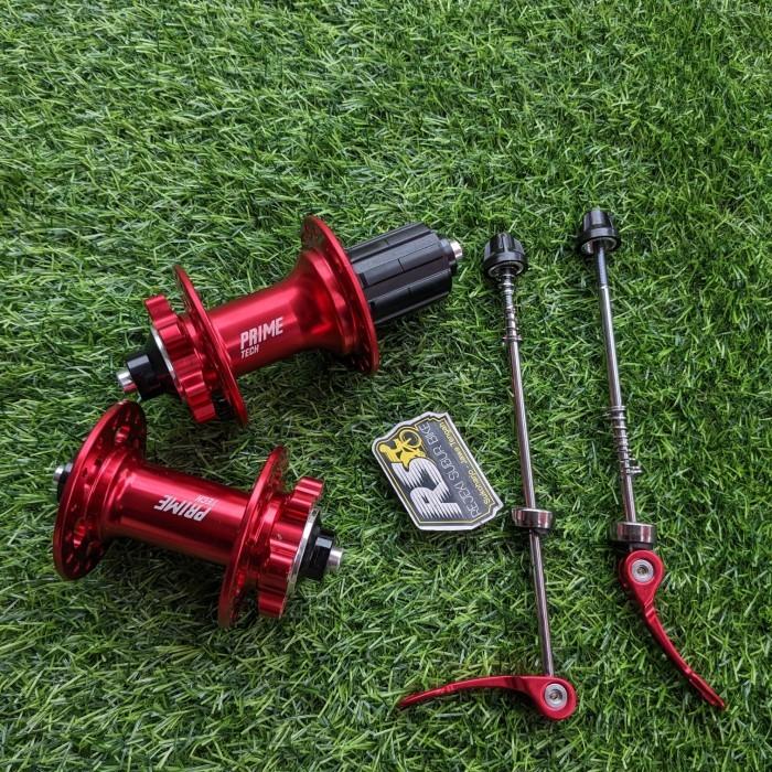Gambar Hub Freehub 32 h Prime Tech 6 bearing Jangkrik Keras Tawon Alloy - Merah dari Rejeki Subur Bike undefined Tokopedia